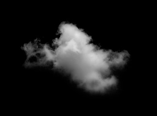 Cloud isolated on a black background