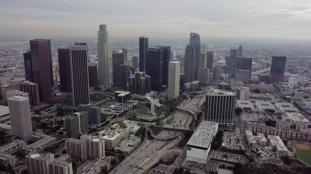 Aerial View Downtown Los Angeles