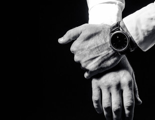Man's hand watch - Powered by Adobe