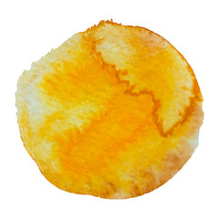 orange watercolor circle