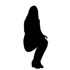 silhouette girl sitting