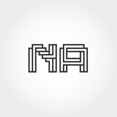 Initial Letter NA Logo Vector Design