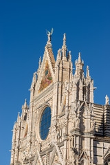 Fototapeta na wymiar Facade of the Siena Cathedral - Tuscany Italy