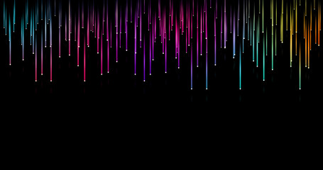 abstract dark background with bright elements, starfall, night sky