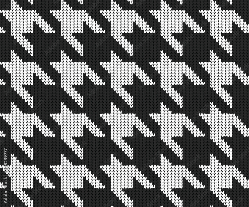 Poster knitted seamless pattern hounds tooth