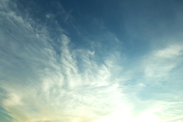 cloud in the blue sky 