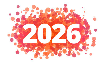 Jahr 2026 - dynamische rote Punkte