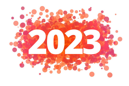 Jahr 2023 - dynamische rote Punkte