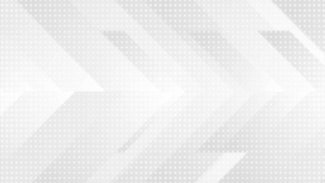 Grey and white tech arrows geometric motion background. Seamless loop. Video animation Ultra HD 4K 3840x2160