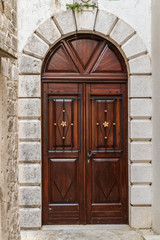wooden door Trogir, Croatia