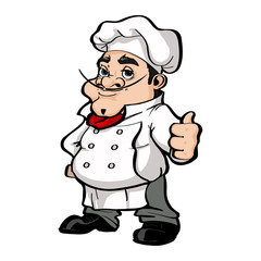 Smiling Chef cartoon character