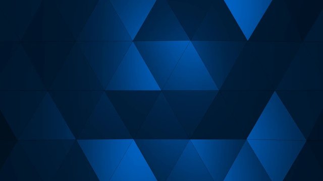 Loopable Abstract Light-Blue Low Poly 3D surface as CG background. Soft Polygonal Geometric Low Poly motion background of shifting Red Orange polygons. 4K Fullhd seamless loop background render  V1