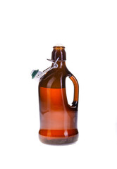 isolated brown classic beer bootle