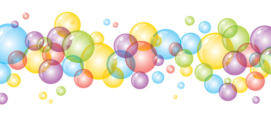 background with bright colored bubbles