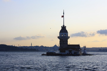 Fototapeta premium Vistas del Bósforo, orillas de Estambul, 