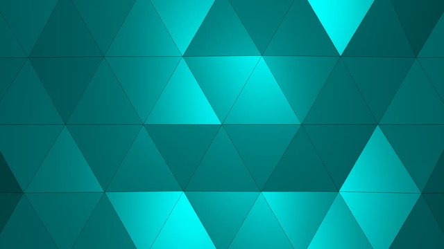 Loopable Abstract Light-Blue Low Poly 3D surface as CG background. Soft Polygonal Geometric Low Poly motion background of shifting Red Orange polygons. 4K Fullhd seamless loop background render  V2