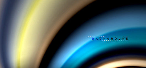 Multicolored wave lines on black background design