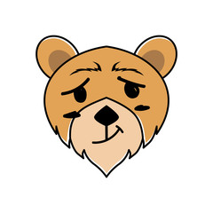 PrintKINDS OF ANIMAL BEARING EXPRESSION, ILLUSTRATION VECTOR