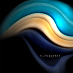 Fluid mixing colors vector wave abstract background design. Colorful mesh waves