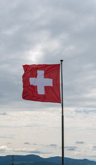Schweizer flagge im Wind