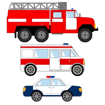 Специальные автомобили служб 
скорой помощи, полиции, пожарной машины