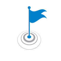 Navigation pin. Vector icon isolated on white background.