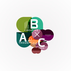 Vector infographic options banner, paper style design