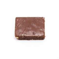 Chocolate Brownie isolated on white
