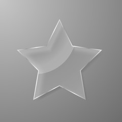 glass transparent star icon