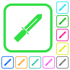 Knife vivid colored flat icons