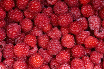 Background of a beautiful fresh raspberry. Healthy food. Vegetarianism.