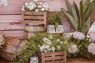 Fototapeta premium There were all kinds of beautiful flowers at the wedding