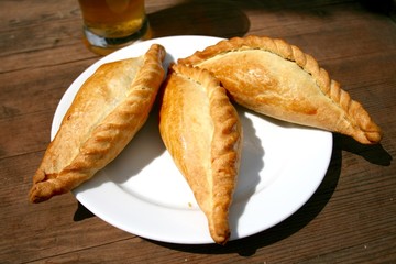 Kibinai, traditional lithuanian food, pastries filled with mutton and onion, popular with Karaite ethnic minority in Trakai, Lithuania
