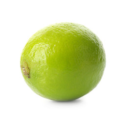 Tasty ripe lime on white background