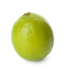 Tasty ripe lime on white background