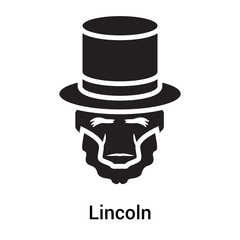 Lincoln icon vector sign and symbol isolated on white background, Lincoln logo concept