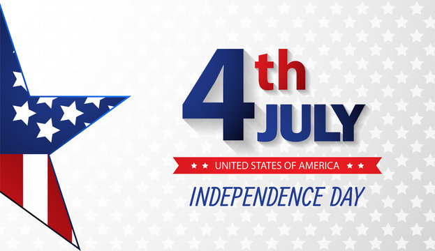 Fourth of July Independence Day. Abstract background. Vector