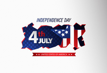 Fourth of July Independence Day. Abstract background. Vector