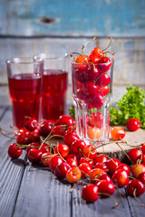 fresh cherries juice