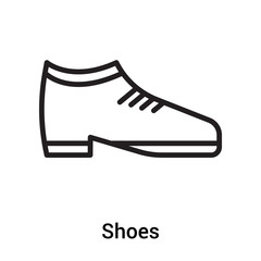 Shoes icon vector sign and symbol isolated on white background, Shoes logo concept