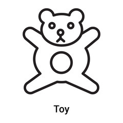 Toy icon vector sign and symbol isolated on white background, Toy logo concept