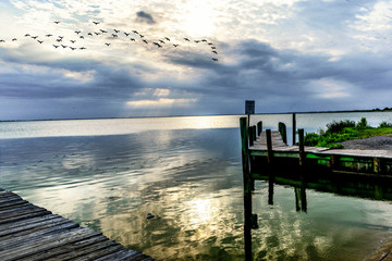 Galveston Bay At Evening