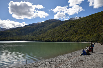 Fototapeta na wymiar Lac de la Terre de Feu en Argentine