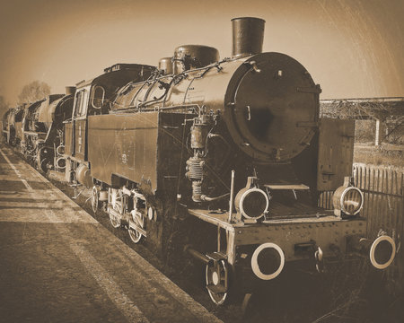 An old locomotive.