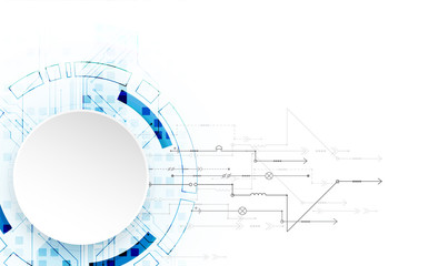 Naklejka premium Bright technological background. A creative idea for your business concept.