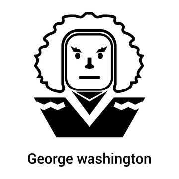 George washington icon vector sign and symbol isolated on white background, George washington logo concept