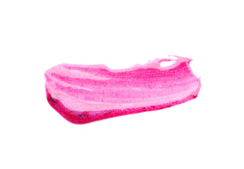 Sample of color eye shadows on white background