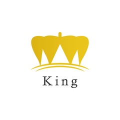 King Logo Icon Vector Template Design Illustration