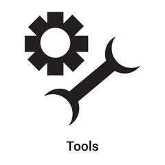 Tools icon vector sign and symbol isolated on white background, Tools logo concept