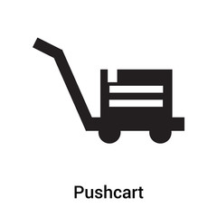 Pushcart icon vector sign and symbol isolated on white background, Pushcart logo concept
